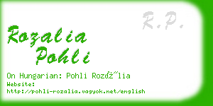 rozalia pohli business card